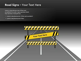 路障路标指引精美PPT模板下载