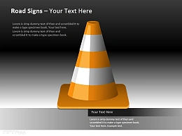 交通锥/雪糕筒Powerpoint模板免费下载