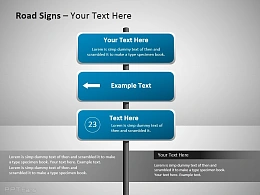 三项提示导航路标Powerpoint模板下载
