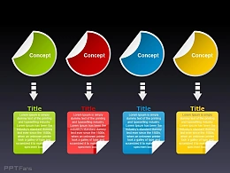 个性多彩便签PPT模板下载