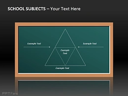 数学课黑板PP模板免费下载