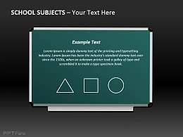数学课堂小黑板PPT模板下载