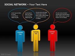 聊天中的3D小人Powerpoint素材下载