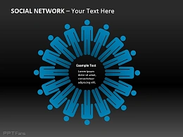 围成一圈的3D小人PPT素材