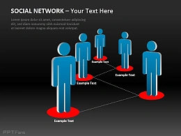 被线连结在一起的人们PPT素材下载