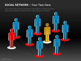 社交网络分布图Powerpoint下载