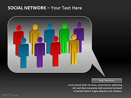 气泡中的小人幻灯片素材下载