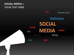 创意大声公PPT可编辑素材下载