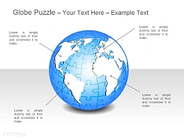 蓝色地球立体拼图