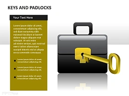 钥匙与公文包锁