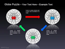 地球之谜三部分循环拼图说明