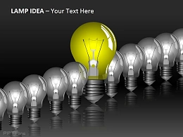 突出重点斜排灯泡图示2