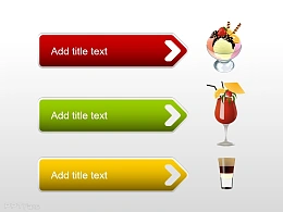 多彩指向牌与美食图示