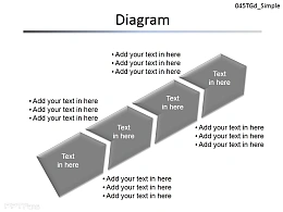 四部分箭头图示PPT素材下载