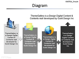 四部分递进图解PPT素材下载