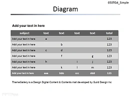 字母图表分析PPT素材免费下载
