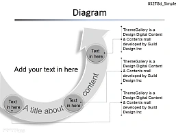 箭头三部分说明PPT模板下载