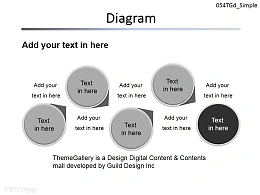 五部分递进图示PPT素材下载