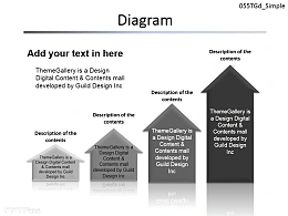 递增箭头图示ppt模板下载