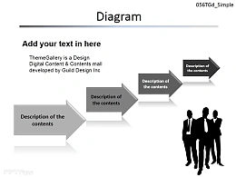 箭头指示商务图示PPT模板下载