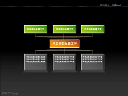 三部分树状结构图PPT素材下载