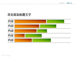 横向条形图PPT模板下载