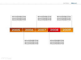 2005-2009年份图示PPT素材下载