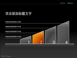 数字递增四部分说明PPT模板下载