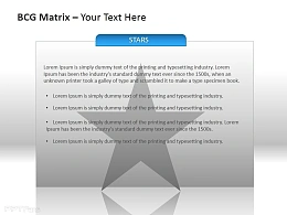 BCG矩阵星星背景文本框PPT模板下载