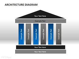 简单构建建筑结构图PPT模板下载