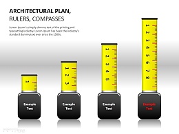建筑规划之立体直尺PPT模板下载