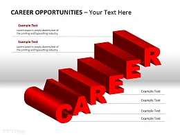 CAREER鲜红立体字母PPT素材下载