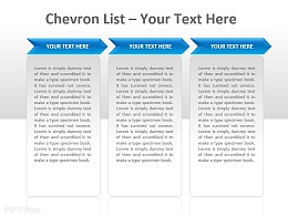 Chevron公司列表三部分PPT模板下载