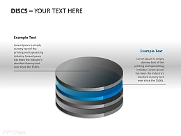 四层光盘叠加插图PPT模板下载
