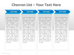 Chevron公司列表四部分PPT模板下载