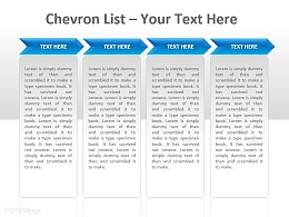 Chevron公司列表四部分PPT模板下载