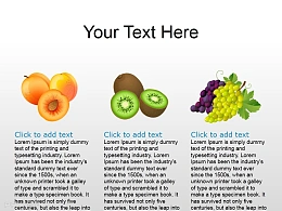 桃、猕猴桃、葡萄插图PPT素材下载