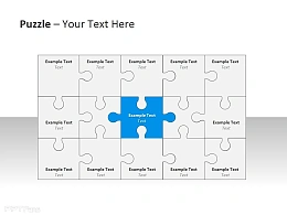 方形拼图PPT模板下载