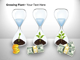 生长中的植物PPT模板下载