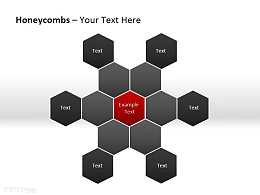 风车式蜂窝PPT模板下载