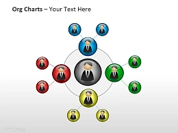 人物组织结构图PPT模板下载