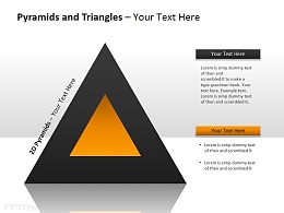 金字塔和三角形全彩图PPT模板下载