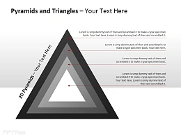 金字塔和三角形图示PPT模板下载