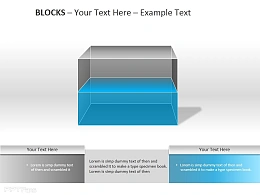 透明彩色两方格PPT模板下载