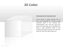 3D透明大立方体PPT模板下载