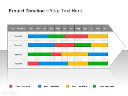 项目时间表之4Team PPT模板下载