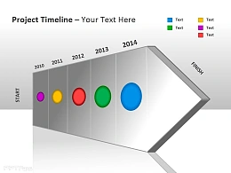 项目时间表之立体箭头PPT模板下载