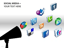 社交媒体常见图例PPT模板下载