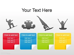 运动形式四拼图PPT模板下载