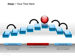 不规则阶梯PPT模板下载